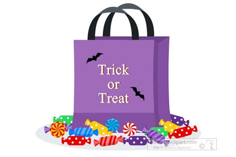 Halloween Clipart Candy In Trick Or Treat Bag Halloween Clipart