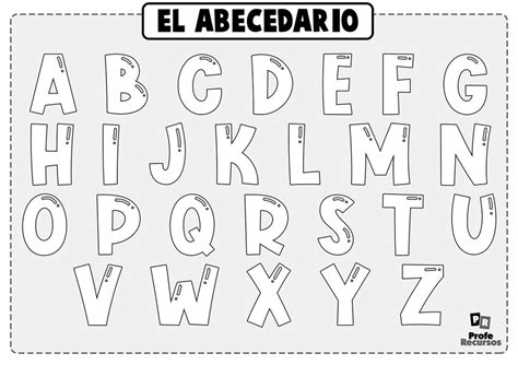 Abecedario para colorear para niños