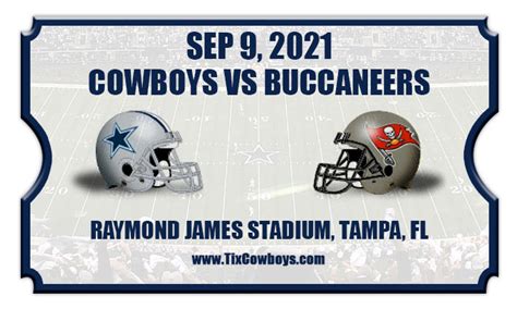 The cowboys began fighting back once they pulled a struggling cooper rush from the game to start the second quarter, sending in garrett. Dallas Cowboys vs Tampa Bay Buccaneers Football Tickets ...