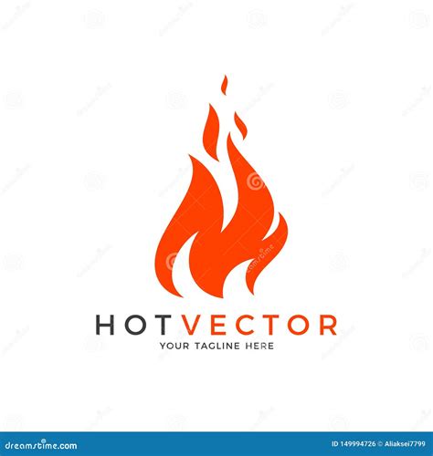 Red fire. Logo stock vector. Illustration of sign, background - 149994726