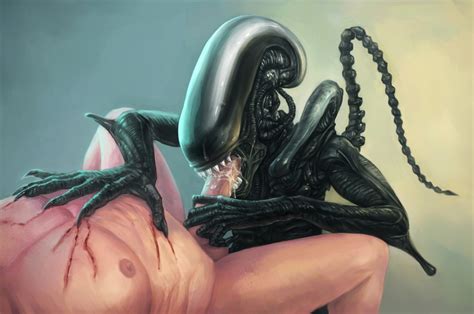 Rule 34 Alien Alien Franchise Alien Girl Blowjob Color Colored Dark Skinned Female Dick Grab