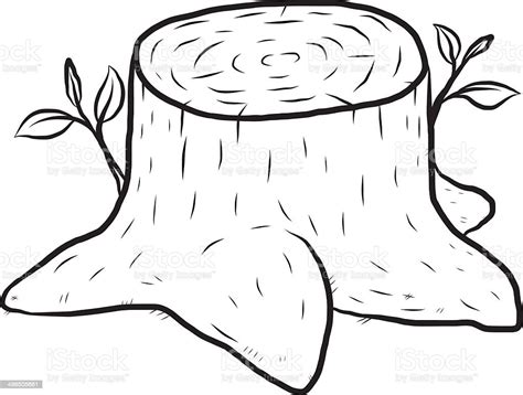 Tree Stump Stock Illustration Download Image Now Drawing Art