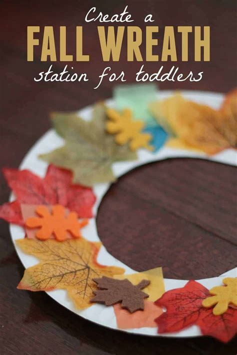 Fall Wreath Making Station For Toddlers Toddler Approved