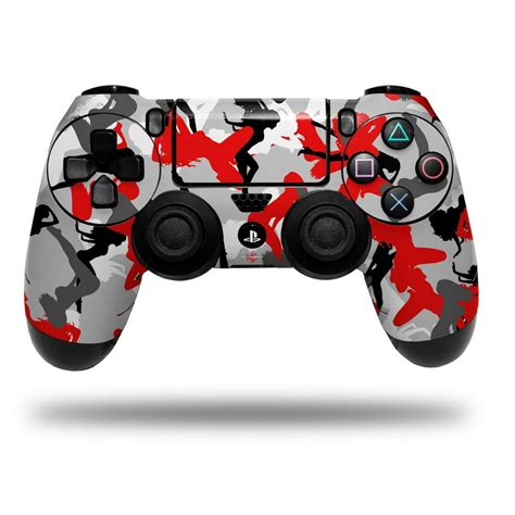Skin Wrap For Sony Ps4 Dualshock Controller Sexy Girl Silhouette Camo