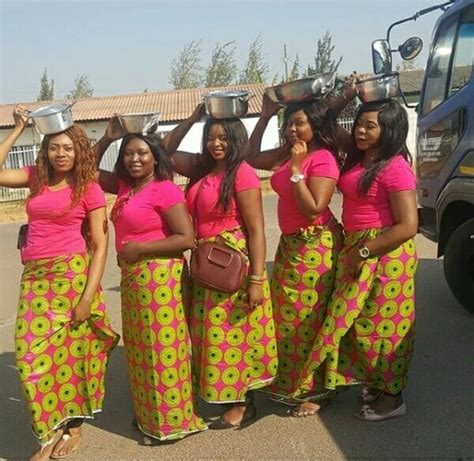 Clipkulture Zambian Maidens Dressed In Traditional Attire For