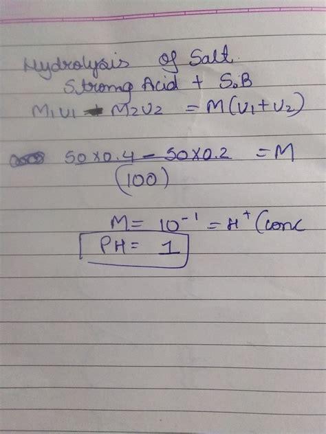 Standard solutions for volumetric analysis. What is the pH of a solution by mixing 50 ml of 0.4N HCL ...