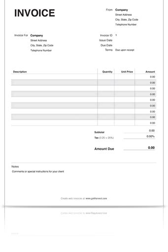 Simple Invoice Template Pdf | invoice example
