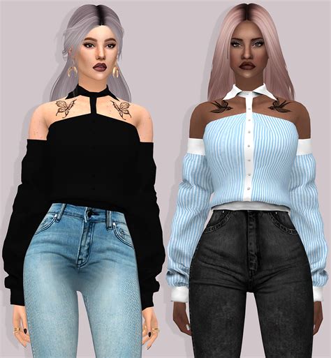 Pieflavoredpielover Hot Blooded Shirt With Sleeves By Lumy Sims Sims