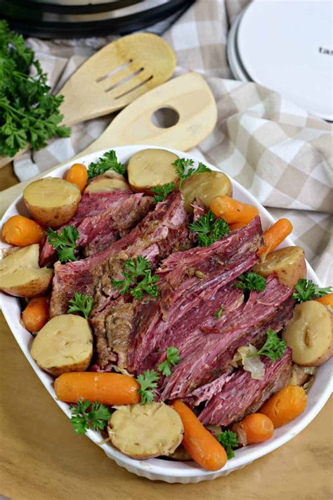 Quick release the remaining pressure, sliding the steam release handle to the venting position, releasing all of the. Instant Pot Corned Beef and Cabbage - Sweet Pea's Kitchen