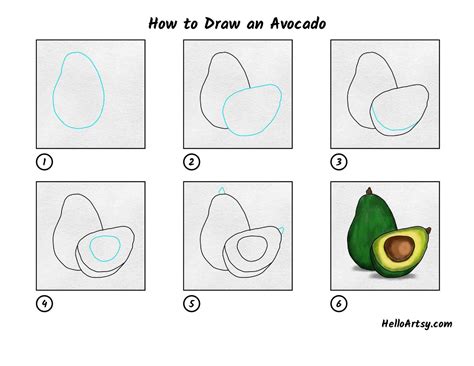 How To Draw An Avocado Helloartsy