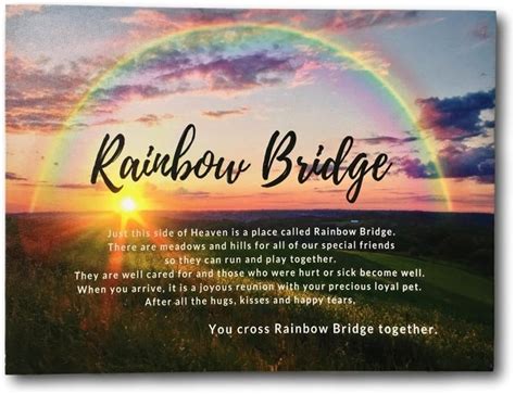 Rainbow Bridge Poem Printable Copy