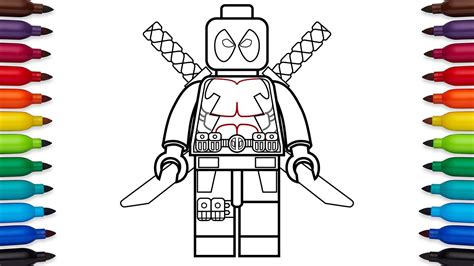 Lego super heroes coloring pages lego marvel superheroes coloring. How to draw Lego Deadpool - Marvel Superheroes - coloring ...