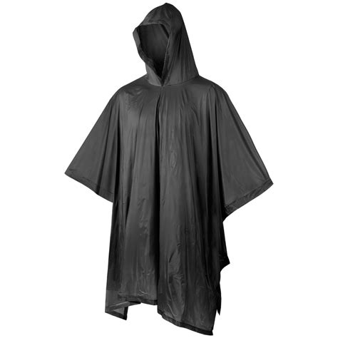 Mfh Poncho Vinyl Shelter Rain Cover Military Army Hooded Waterproof