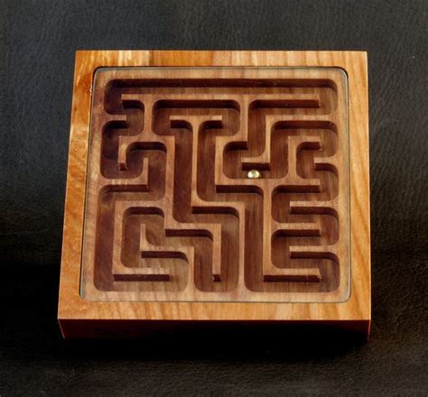 Mini Marble Maze Wooden Coaster Etsy Marble Maze Wooden Coasters