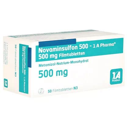 NOVAMINSULFON A Pharma Filmtabletten St St Online Kaufen