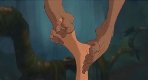 Tarzan S Feet Grabbed Jane S Bare Foot When Tarzan Saved Jane From Falling With The Angry