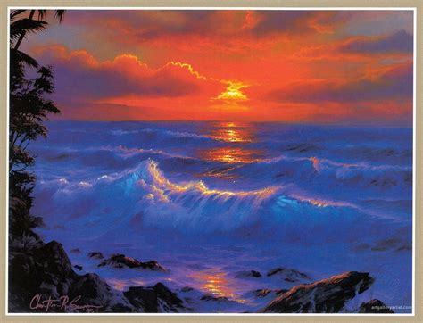 Christian Riese Lassen Tropical Sunset Painting Seascape Artists