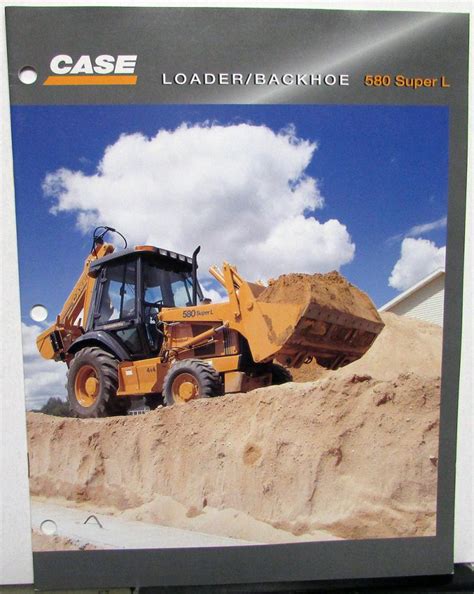 1997 Case 580 Super L Loaderbackhoe Dealer Sales Brochure Features
