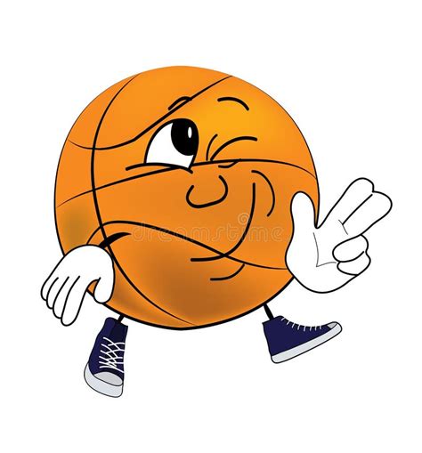 Happy Basketball Ball Cartoon Stock Illustration Illustration Of Game