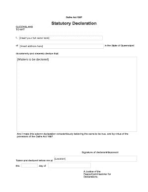 Statutory Declaration Fill Online Printable Fillable Blank Pdffiller