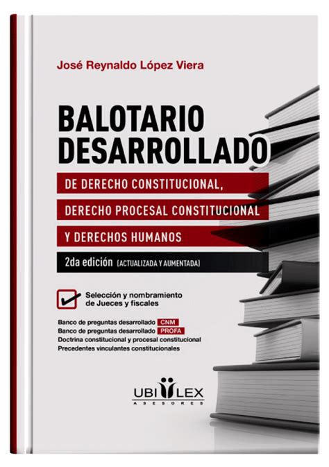 Balotario Desarrollado De Derecho Constitucional Derecho Procesal