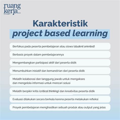 Project Based Learning Pembelajaran Yang Menghasilkan Solusi Terbaik