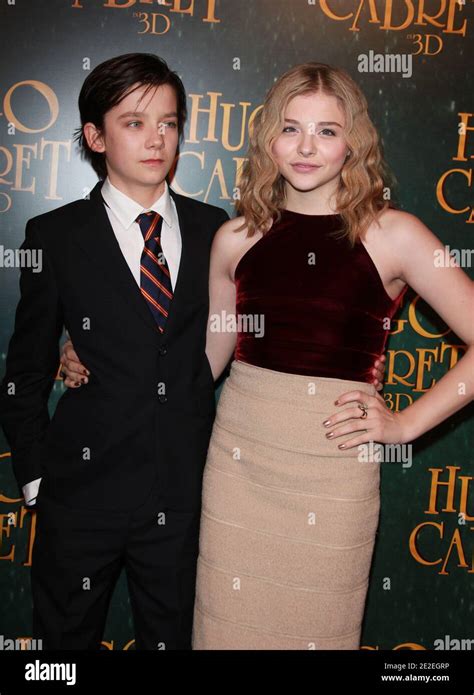 Asa Butterfield And Chloe Grace Moretz Attending The French Premiere Of Hugo Cabret Held At