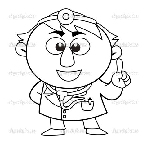 Outlined Cute Doctor Stock Vector Image By ©kchungtw 19969307