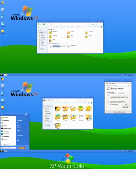 Xp Watercolor Theme For Windows 10 By Protheme On Deviantart