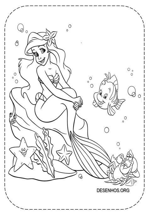 109 Desenhos Da Ariel Para Colorir E Imprimir