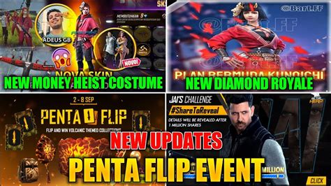 Check spelling or type a new query. FREE FIRE - PENTA FLIP EVENT | NEW DIAMOND ROYAL BUNDLE | MONEY HEIST EVENT FREE FIRE - YouTube