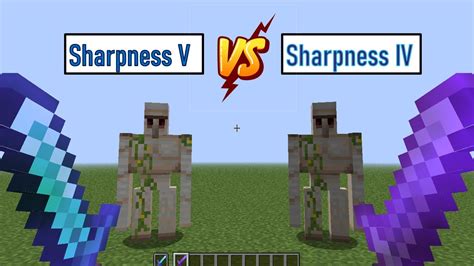 Minecraft Sharpness V Diamond Sword Vs Sharpness Iv Netherite Sword