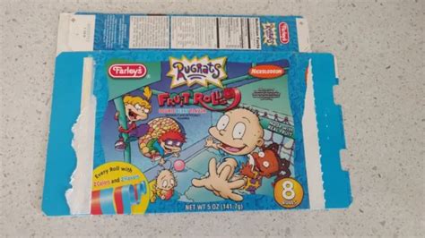 Vintage Rugrats Farleys Fruit Rolls Snack Box Nickelodeon 2000 Ephemera