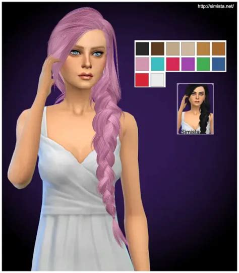 Sims 4 Hairs Simista Skysims 257 Hairstyle Retextured