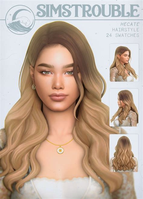 Hecate By Simstrouble Simstrouble Sims 4 Curly Hair Sims Hair Sims