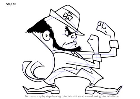 Learn How To Draw Notre Dame Fighting Irish Mascot Clubs Step By Step