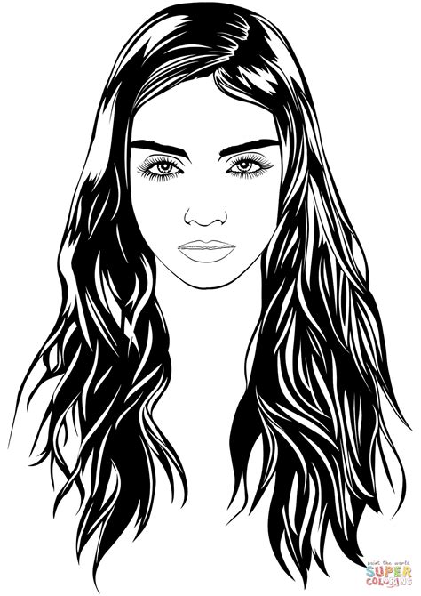 Dibujo De Chica Joven Para Colorear Dibujo Mujer Dibujos De Caras