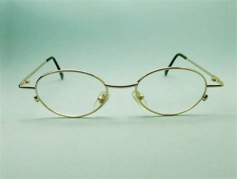 exclusive eyeglass frame oval shape metal size by vintartstore