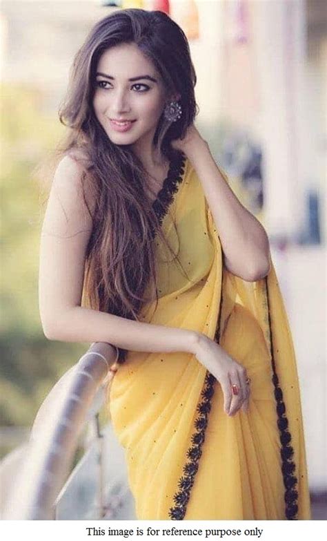 Buy Bollywood Model Yellow Moti Work Georgette Saree In Uk Usa And Canada