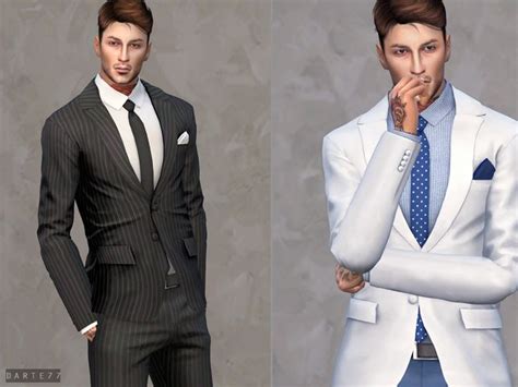 Slim Fit Suit Jacket Available On Tsr On Feb 27 Sims 4 Men Clothing