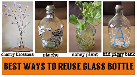 DIY: Best ways to reuse the glass bottle | Spring home decor | Piggy gambar png