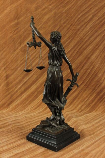 Lady Blind Justice Lawyer Law Student Legal Office Art Bronze Marble
