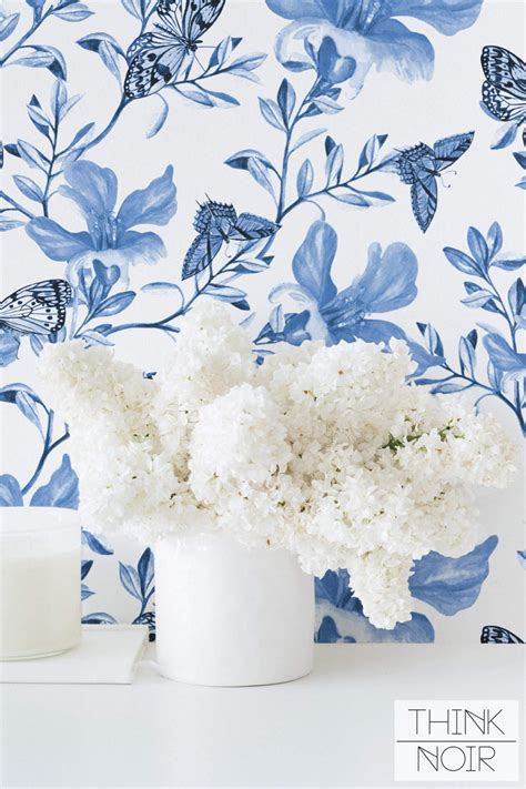 Blue Floral Wallpaper For Walls Pin On Murals Optical Illusion