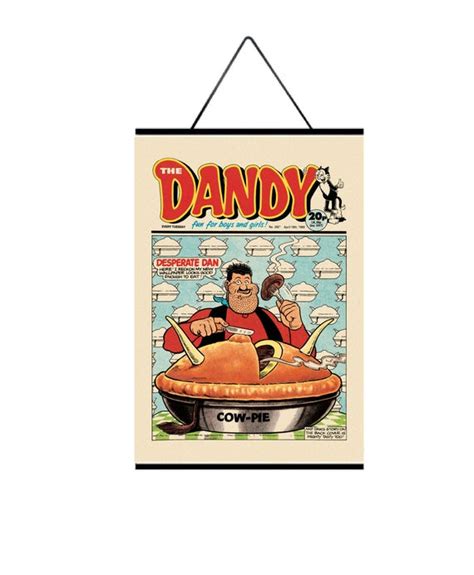Desperate Dan Vintage Comic Book Poster The Dandy Cow Pie Wall Etsy Uk