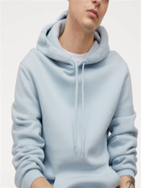buy handm men light blue relaxed fit hoodie sweatshirts for men 14094684 myntra