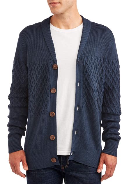 George Mens And Big Mens Cardigan Knit Sweater Up To Size 3xl