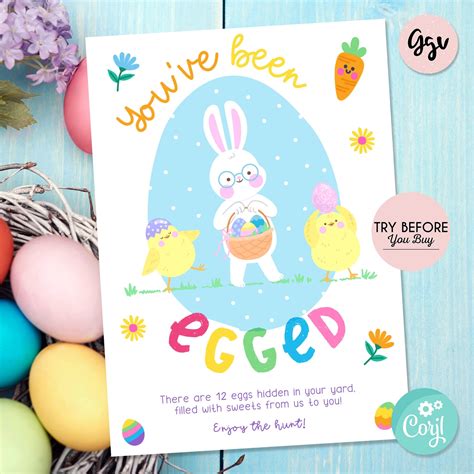 Youve Been Egged Easter Sign Editable Egged Printable Etsy