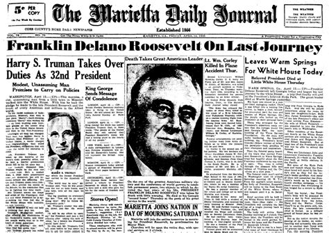 69th Anniversary President Franklin D Roosevelt Died In Office