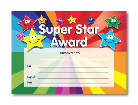 Free Printable Superstar Certificates Printable Templates