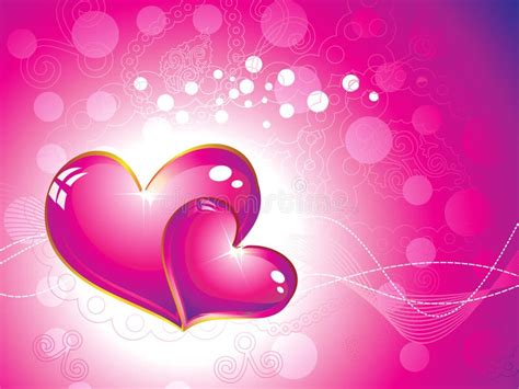 Abstract Pink Heart Wallpaper Stock Vector Illustration Of Girlfriend